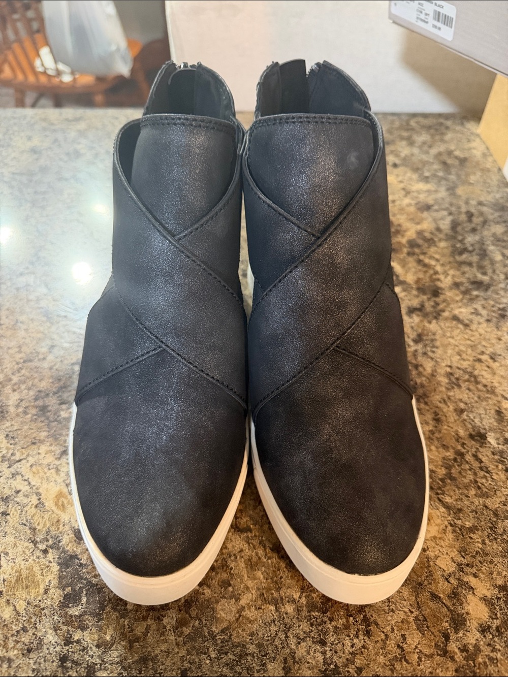 Maurices Black Ankle Booties with White Sole